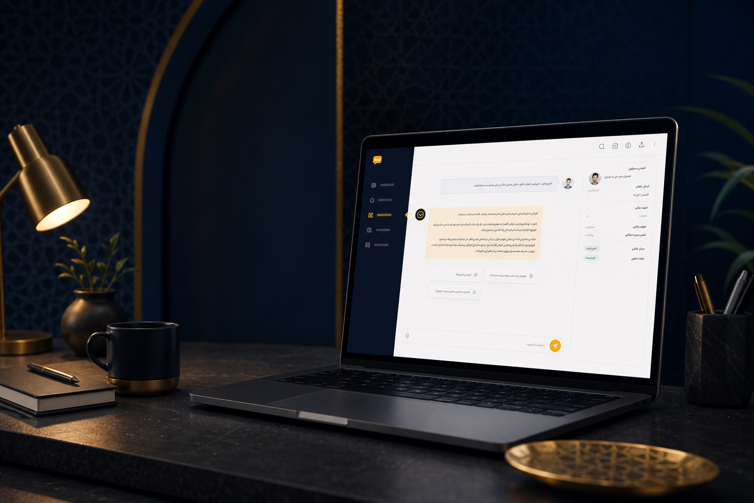 دستیار پشتیبانی AI