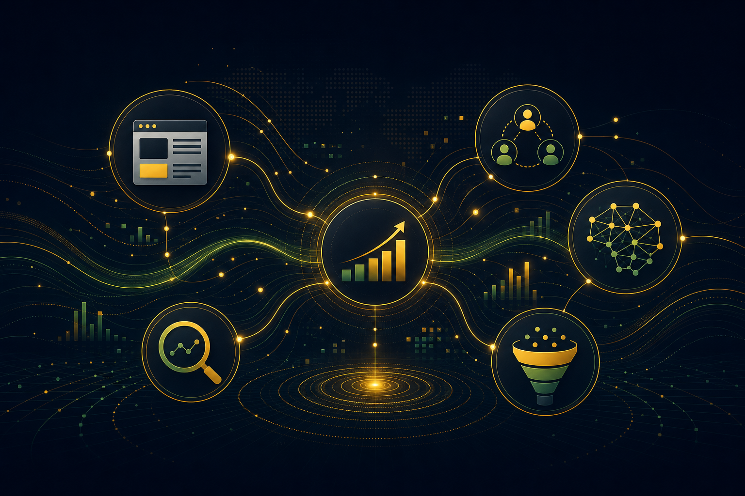 سیستم رشد دیجیتال کسبوکار شامل طراحی سایت، سئو، CRM و اتوماسیون فروش
